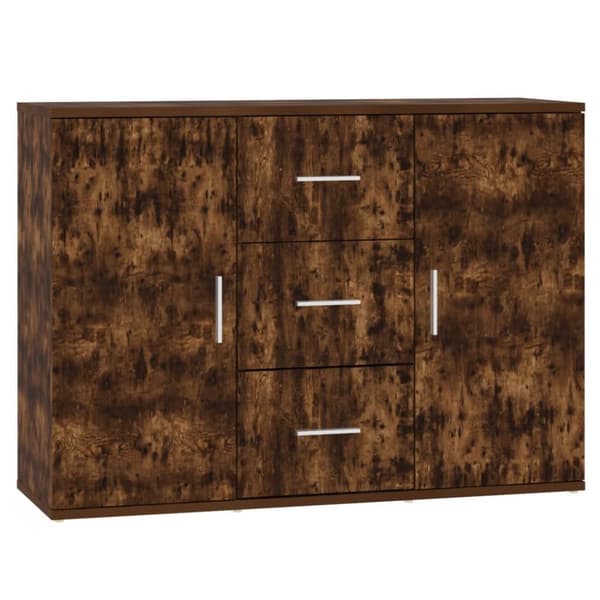 Skænke - Living skænk 91x29,5x65 cm konstrueret træ røget egetræsfarve