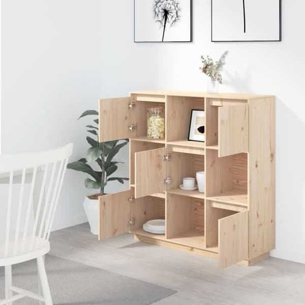 Tarjoilupöydät & senkit - Living Kaappi 110,5x35x117 cm täysi mänty