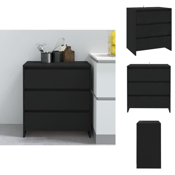 Skänkar & serveringsbord - Living Skänk svart 70x41x75 cm spånskiva