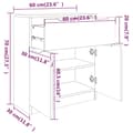 Miniatyrbild 9 av 10: Skänkar & serveringsbord - Living Byrå brun ek 60x30x70 cm konstruerat trä