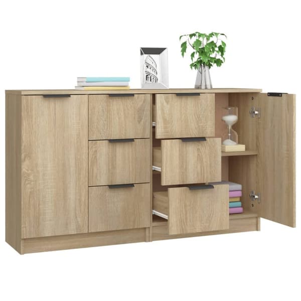 Skänkar & serveringsbord - Living Skänkar 2 st sonoma-ek 60x30x70 cm konstruerat trä