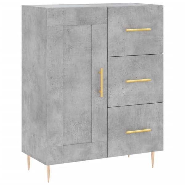 Skänkar & serveringsbord - Living Högskåp betonggrå 69,5x34x180 cm konstruerat trä