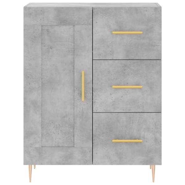 Skänkar & serveringsbord - Living Högskåp betonggrå 69,5x34x180 cm konstruerat trä