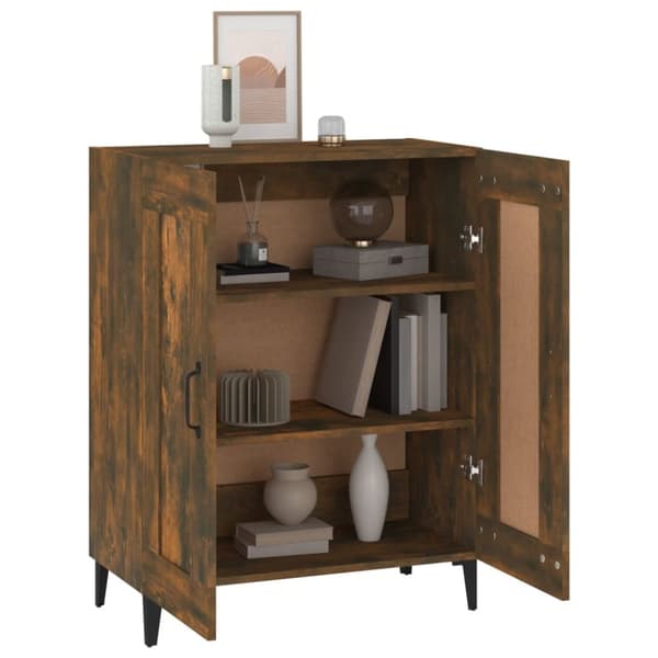 Skænke - Living skænk 69,5x34x90 cm konstrueret træ røget egetræsfarve