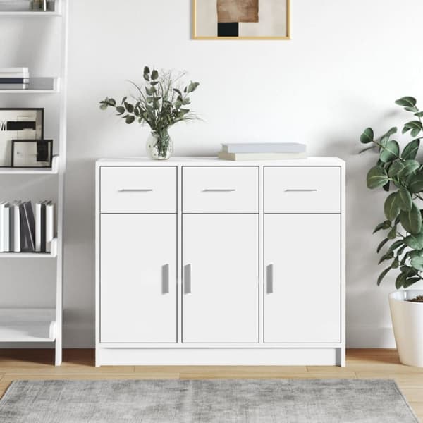 Skänkar & serveringsbord - Living Skänk vit 91x28x75 cm konstruerat trä