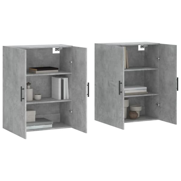 Skænke - Living vægskabe 2 stk. 69,5x34x90 cm betongrå