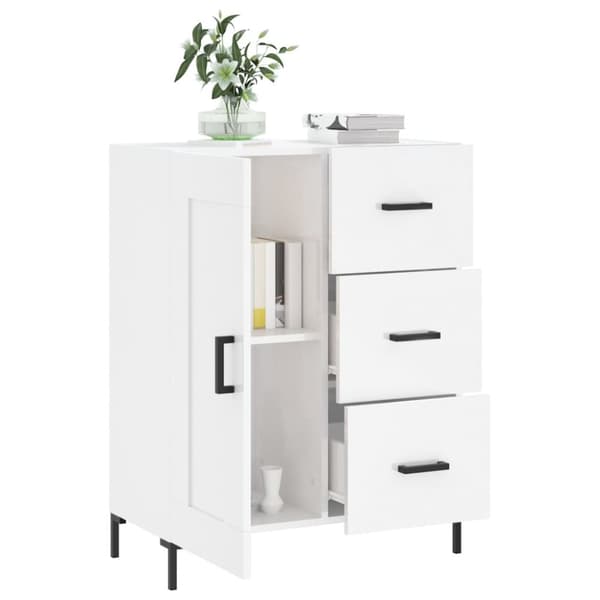 Skänkar & serveringsbord - Living Skänk vit högglans 69,5x34x90 cm konstruerat trä