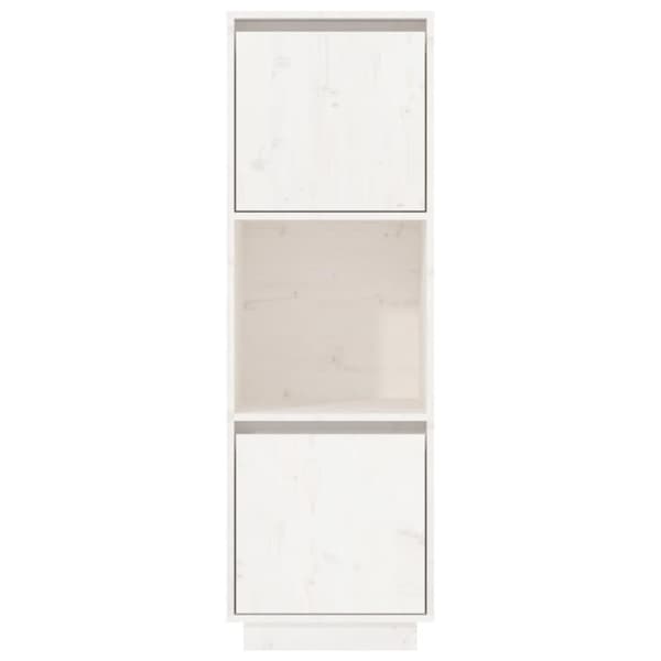 Skænke - Living højskab 38x35x117 cm massivt fyrretræ hvid