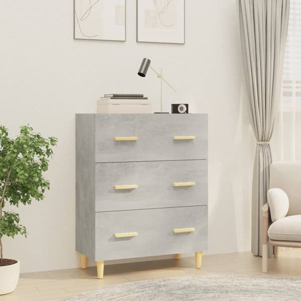 Skænke - Living skænk 70x34x90 cm konstrueret træ betongrå