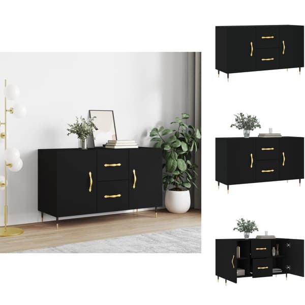 Skænke - Living skænk 100x36x60 cm konstrueret træ sort