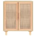 Pikkukuva 5 / 10: Tarjoilupöydät & senkit - Living Senkki ruskea 60x30x70 cm täysi mänty ja luonnonrottinki
