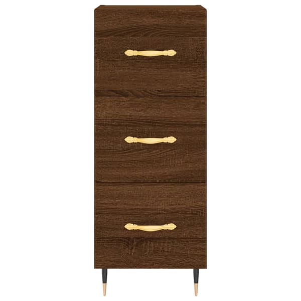 Skænke - Living skab 34,5x34x180 cm konstrueret træ brun egetræsfarve