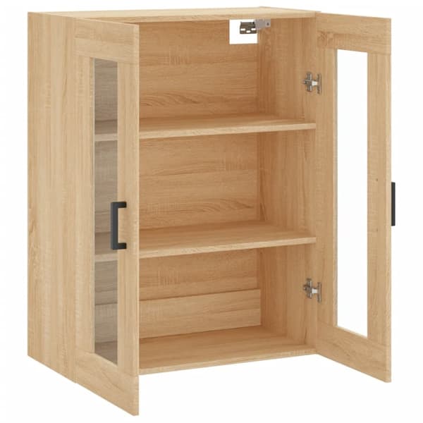 Skænke - Living væghængt skab 69,5x34x90 cm konstrueret træ sonoma-eg