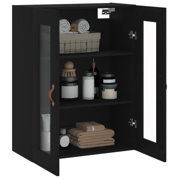 Skænke - Living væghængt skab 69,5x34x90 cm sort