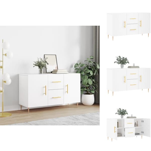 Skænke - Living skænk 100x36x60 cm konstrueret træ hvid