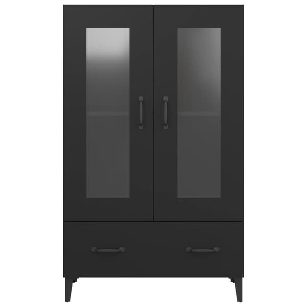 Skænke - Living skab 70x31x115 cm konstrueret træ sort