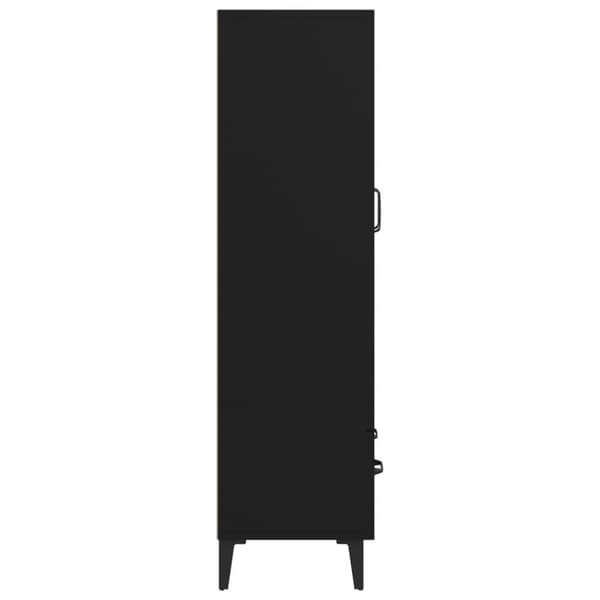 Skænke - Living skab 70x31x115 cm konstrueret træ sort