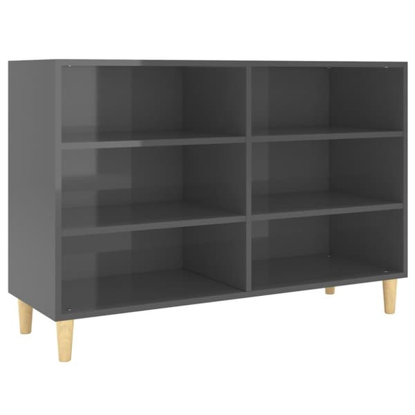 Senkki korkeakiilto harmaa 103,5x35x70 cm tekninen puu - Senkki - Senkit - Home & Living