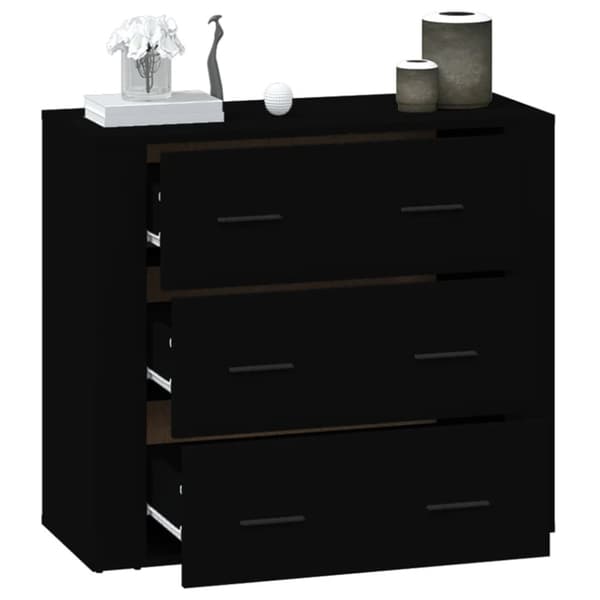 Skänk svart 80x33x70 cm konstruerat trä - Skänk - Skänkar - Home & Living