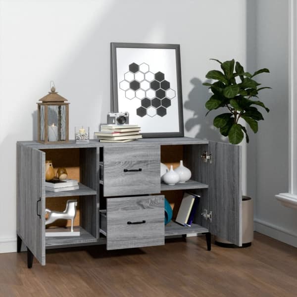 Skænk 100x36x60 cm konstrueret træ grå sonoma-eg - Skænk - Skænke - Home & Living