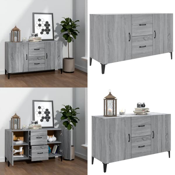 Skænk 100x36x60 cm konstrueret træ grå sonoma-eg - Skænk - Skænke - Home & Living