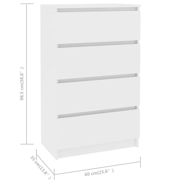Skænk 60x35x98,5 cm konstrueret træ hvid - Skænk - Skænke - Home & Living