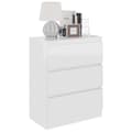 Miniatyrbild 4 av 7: Byrå vit högglans 60x35x76 cm konstruerat trä - Skåp - Sideboard - Home & Living