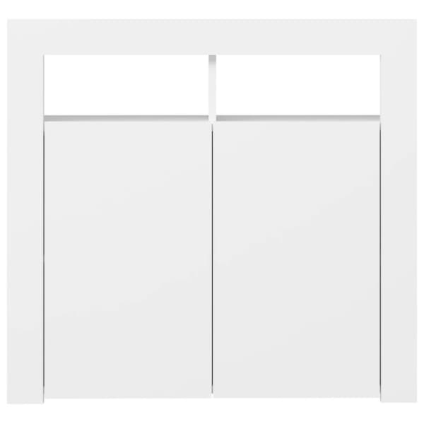 Skänk med LED-belysning vit 80x35x75 cm - Skänk - Skänkar - Home & Living