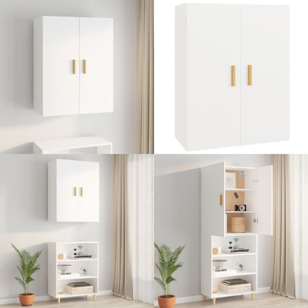 Väggskåp vit 69,5x34x90 cm - Väggskåp - Hängande Skåp - Home & Living