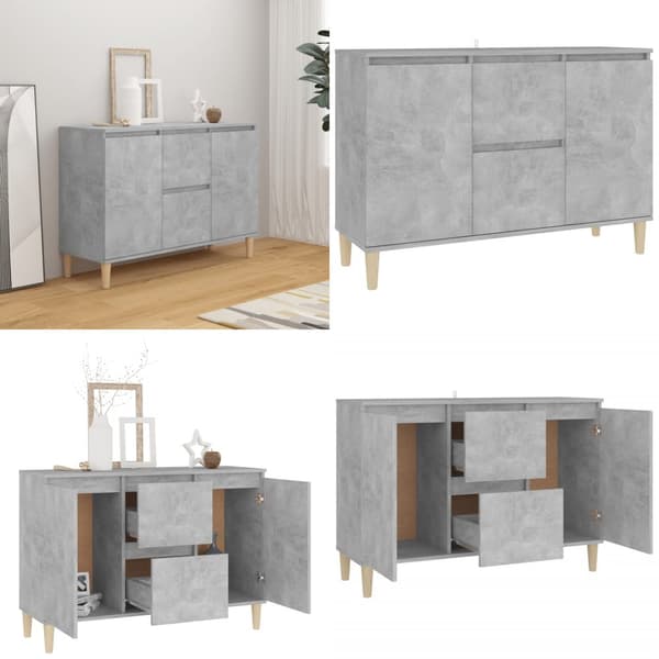 Skänk betonggrå 103,5x35x70 cm spånskiva - Skänk - Bokskåp - Home & Living