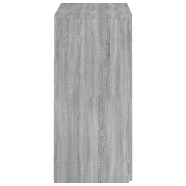 Skänk med LED-belysning grå sonoma 80x35x75 cm - Byrå - Byråer - Home & Living