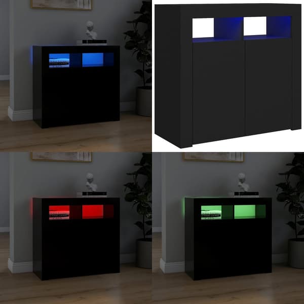 Senkki LED-valoilla musta 80x35x75 cm - Senkki - Senkit - Home & Living