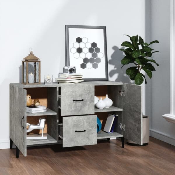 Senkki betoninharmaa 100x36x60 cm tekninen puu - Senkki - Senkit - Home & Living