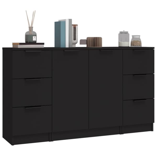 Senkit 3 kpl musta tekninen puu - Senkki - Senkit - Home & Living
