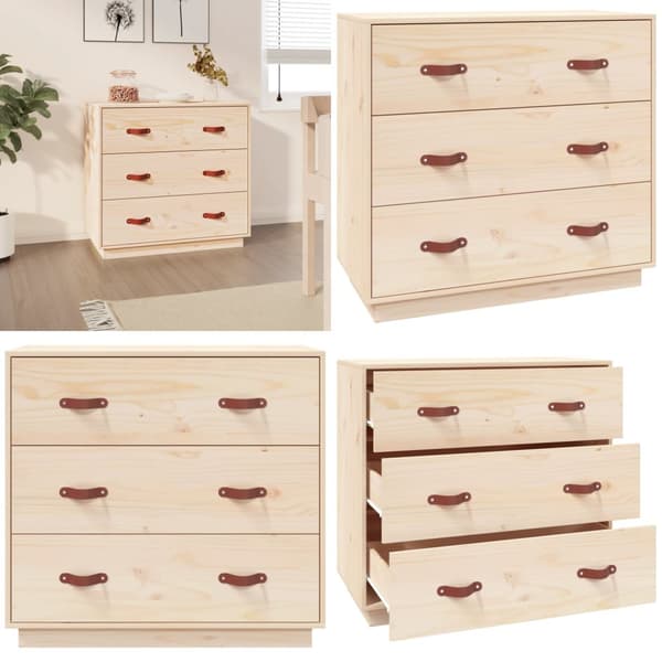 Byrå 80x40x75 cm massiv furu - Skänk - Skänkar - Home & Living