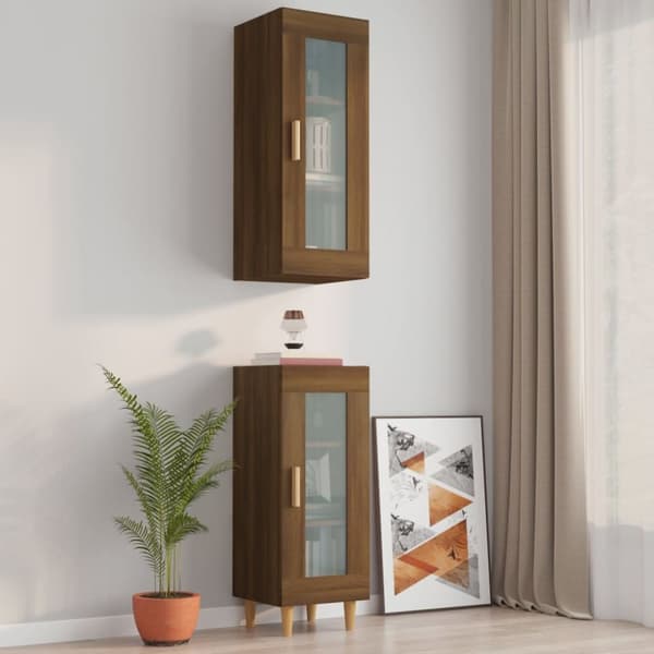 Vægskab 34,5x34x90 cm brun egetræsfarve - Vægskab - Vægskabe - Home & Living