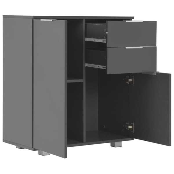 Skänk högglans grå 71x35x80 cm spånskiva - Skåp - Sideboard - Home & Living