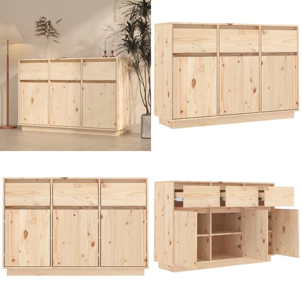 Skænk 110x34x75 cm massivt fyrretræ - Skænk - Skænke - Home & Living