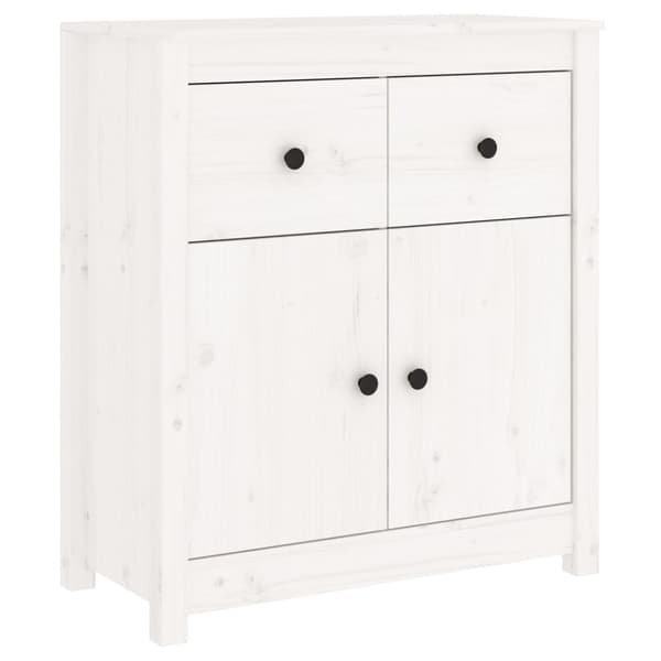 Skænk 70x35x80 cm massivt fyrretræ hvid - Skænk - Skænke - Home & Living