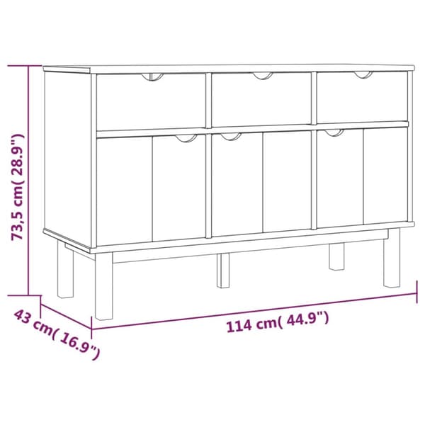 Skänk OTTA 114x43x73,5 cm massiv furu - Skänk - Skänkar - Home & Living