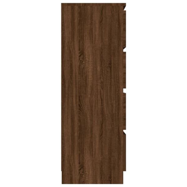 Kommode 60x35x98,5 cm konstrueret træ brun egetræsfarve - Skænk Skænke - Skab - Home & Living