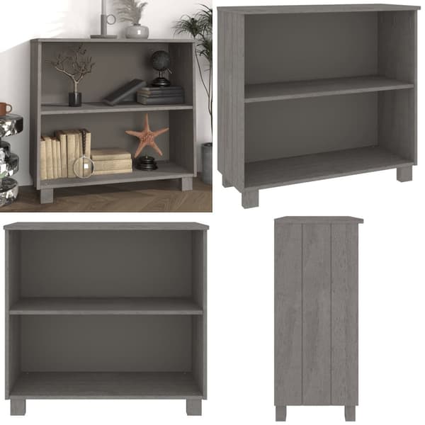 Skænk HAMAR 85x35x80 cm massivt fyrretræ lysegrå - Skænk - Skænke - Home & Living
