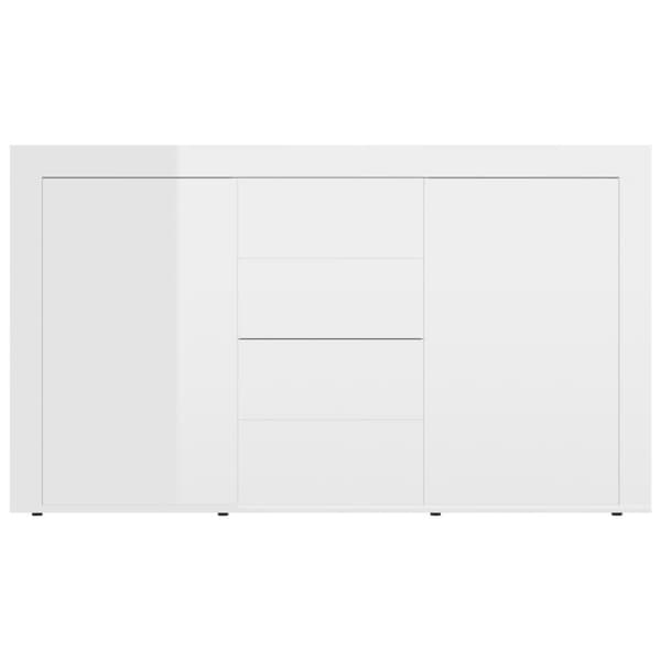 Skänk vit högglans 120x36x69 cm spånskiva - Skänk - Skänkar - Home & Living