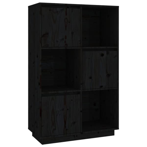 Kaappi musta 74x35x117 cm täysi mänty - Kaappi - Kaapit - Home & Living
