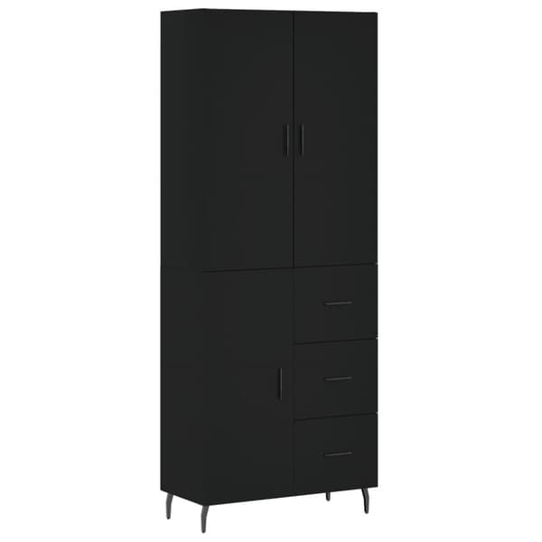Højskab 69,5x34x180 cm konstrueret træ sort - Højskab - Højskabe - Home & Living