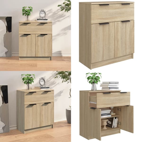 Skænk 60x30x70 cm konstrueret træ sonoma-eg - Skænk - Skænke - Home & Living