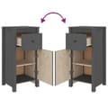 Pikkukuva 8 / 11: Senkit 2 kpl harmaa 40x35x80 cm täysi mänty - Senkki - Senkit - Home & Living