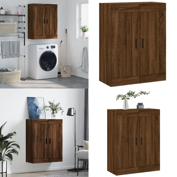 Vægskab 69,5x34x90 cm konstrueret træ brun egetræsfarve - Vægskab - Vægskabe - Home & Living
