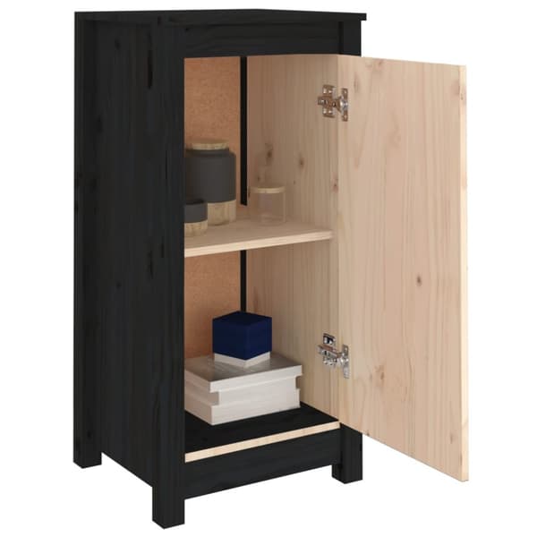 Senkit 2 kpl musta 40x35x80 cm täysi mänty - Senkki - Senkit - Home & Living