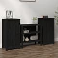 Pikkukuva 2 / 11: Senkit 2 kpl musta 40x35x80 cm täysi mänty - Senkki - Senkit - Home & Living
